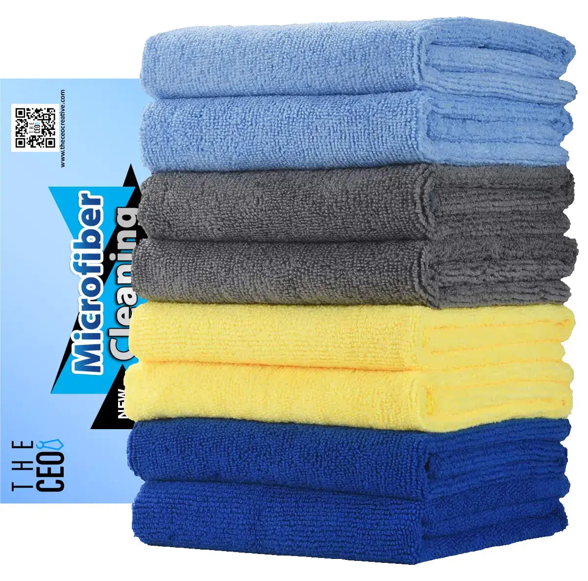 Multipurpose Microfiber Cleaning Cloth - 8 Pack ultra soft reusable cloths